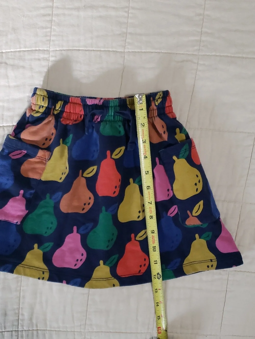 Hanna Andersson French Terry Pear Skirt Sweatshirt Cotton Skirt 120cm 6-7 Girls